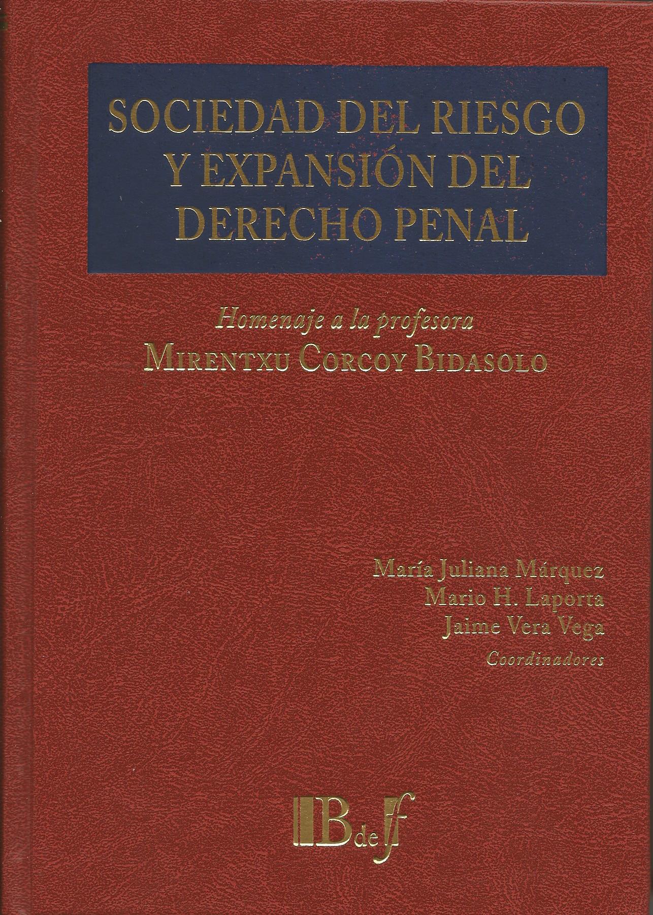 Sociedad Del Riesgo Y Expansión Del Derecho Penal. Homenaje A La ...