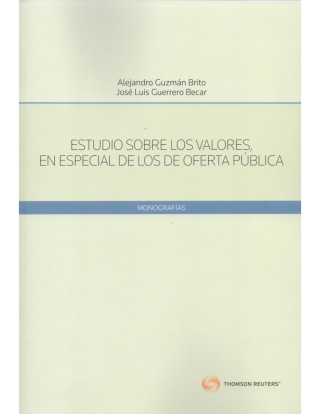 Estudios Sobre los Valores, en Especial de los de Oferta Pública