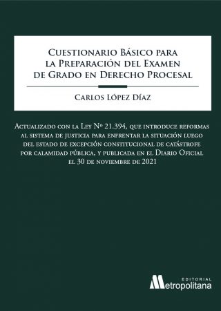 Cuestionario Básico para la Preparación del Examen de Grado en Derecho Procesal