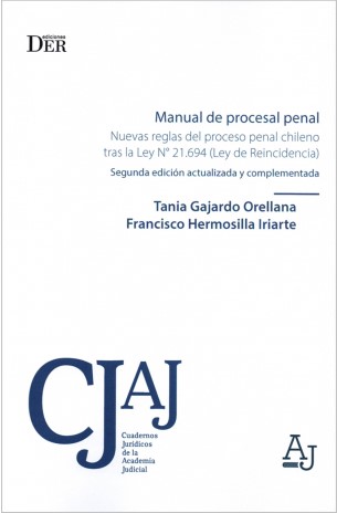 Manual de Procesal Penal. Nuevas Reglas del Procesal Penal Chileno tras la Ley N° 21.694 (Ley de Reincidencia) 2°Edición Actualizada